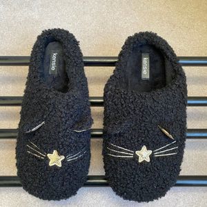 KENSIE Women Kitty Cat Scuff Slippers - NEW NWOB